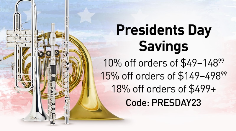 Presidents Day Savings. 10 percent off orders of 49 dollars to 148 99. 15 percent off orders of 149 to 498 99. 18% off orders of 499 dollars or more. PRESDAY 23