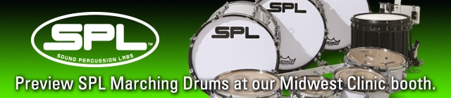 Preview SPL Marching drums at our Midwest clinic booth
